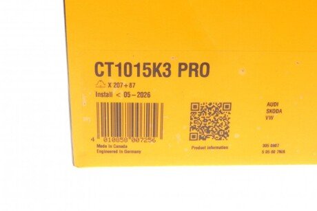 Комплект ГРМ (ремінь + ролик) continental CT1015K3PRO
