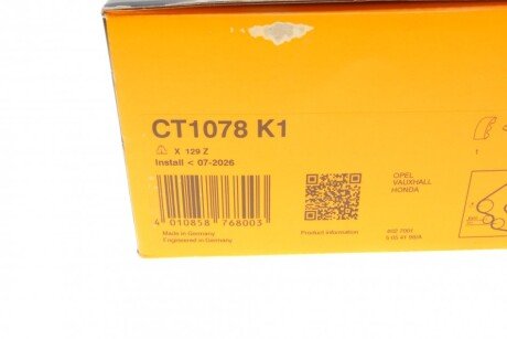 Комплект ГРМ (ремінь + ролик) continental CT1078K1