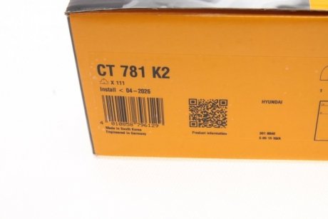 Комплект ГРМ (ремень + ролик) continental CT781K2