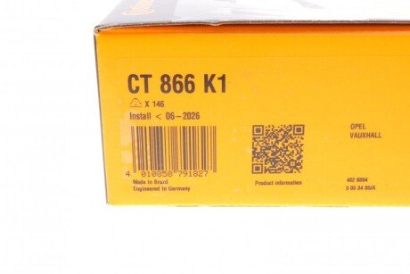 Комплект ГРМ (ремінь + ролик) continental CT866K1