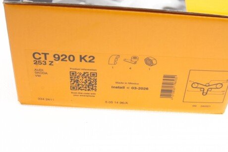 Комплект ГРМ (ремінь + ролик) continental CT920K2