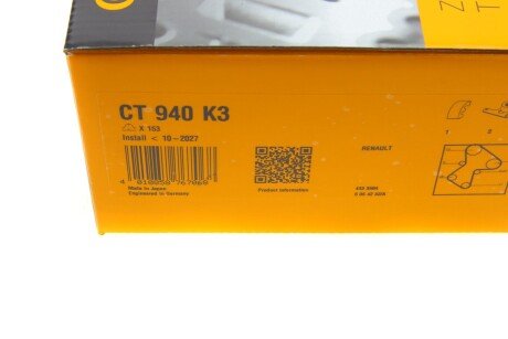 Комплект ГРМ (ремінь + ролик) continental CT940K3