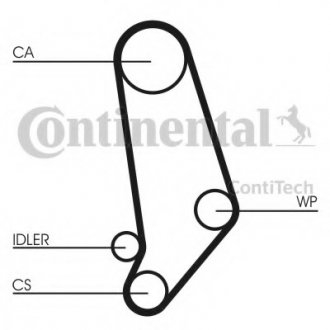 Комплект (ремінь+ролик+помпа) continental CT 539 WP1