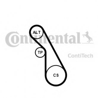 Комплект (ремень+ролики) continental 5PK940 K1