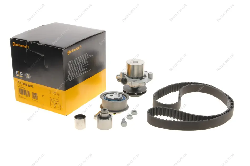 Комплект ременя ГРМ з помпою води continental CT1168WP6