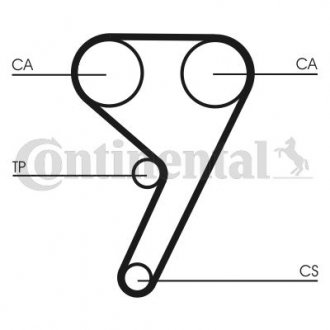 Комплект ременя ГРМ з помпою води continental CT881WP4