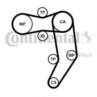 Комплект ремня грм continental CT 939 WP11 PRO