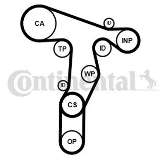 Комплект (ремень+ролик+помпа) continental CT 1139 WP8 PRO