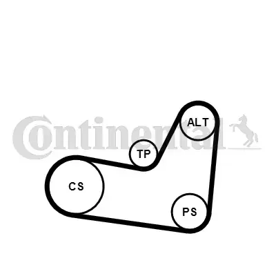 Комплект (ремінь+ролики) Continental 6PK1070K2 (фото 1)