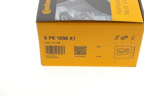 Комплект (ремінь+ролики) continental 6PK1698K1