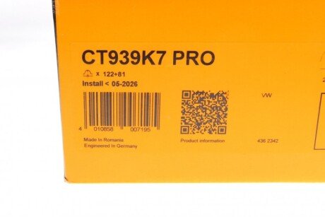 Комплект (ремінь+ролики) continental CT939K7PRO