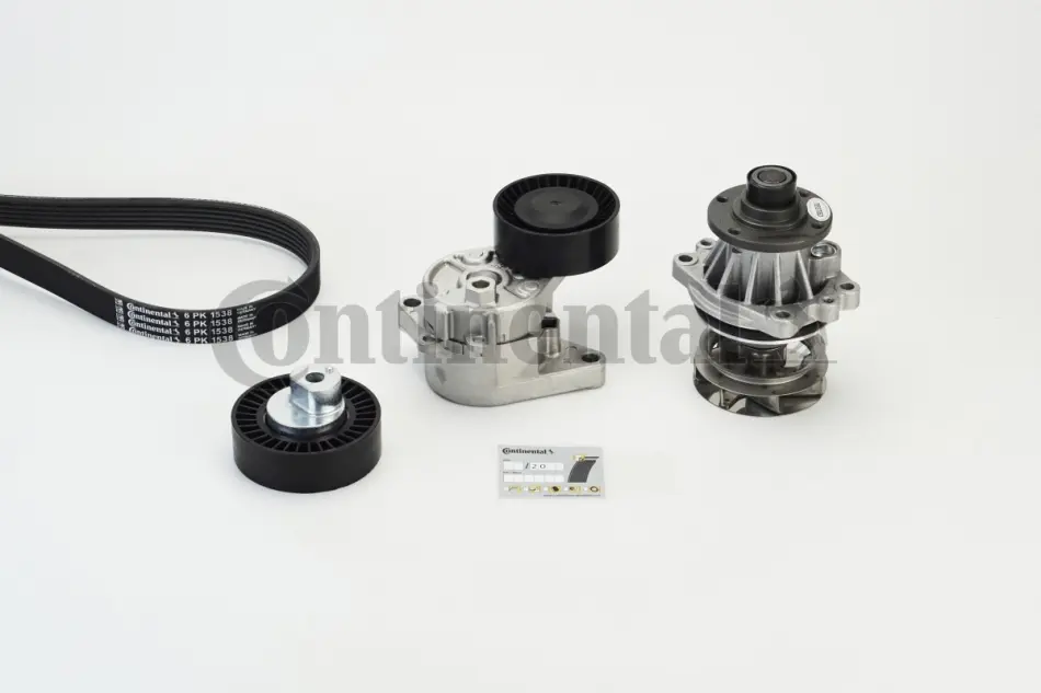 Комплект (ремінь+ролики+помпа) continental 6PK1538 WP1