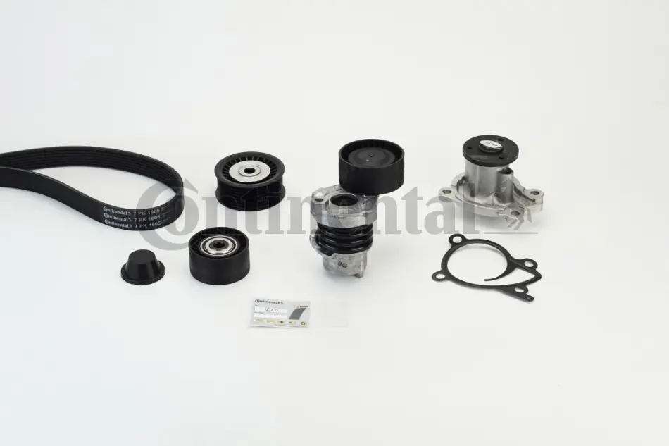 Комплект (ремінь+ролики+помпа) continental 7PK1605WP1