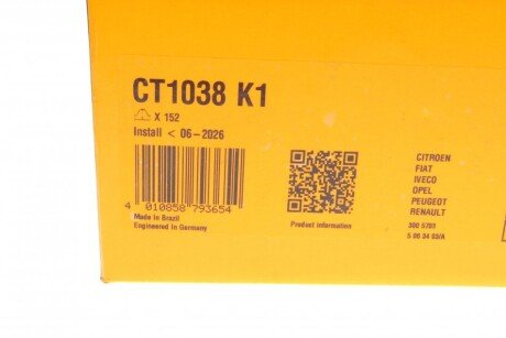 Комплект ремня грм continental CT1038K1