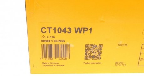 Комплект ремня грм continental CT1043WP1