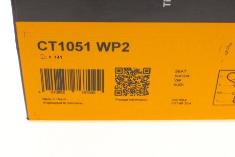 Комплект ремня грм continental CT1051WP2