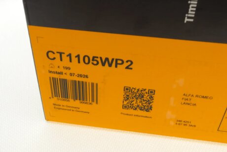 Комплект ремня грм continental CT1105WP2