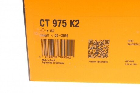 Комплект ремня грм continental CT975K2
