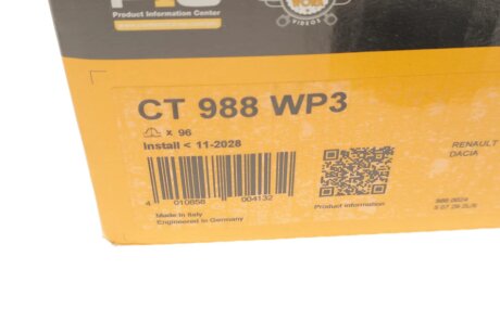 Комплект ременя грм continental CT988WP3