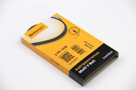 Приводной ремень генератора continental 3PK1038