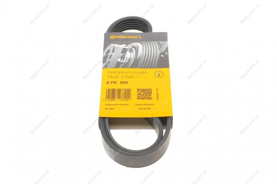 Пасок поліклиновий 6PK888/890 continental 6PK890