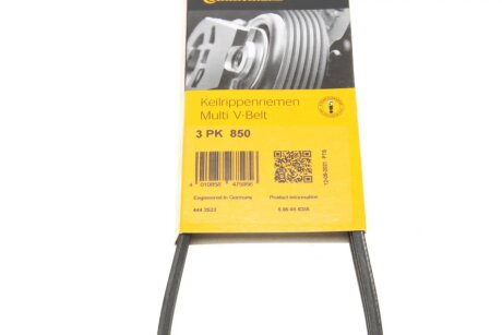 Приводной ремень генератора continental 3PK850