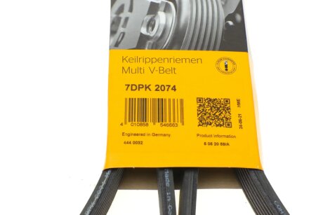 Привідний ремінь генератора continental 7DPK2074