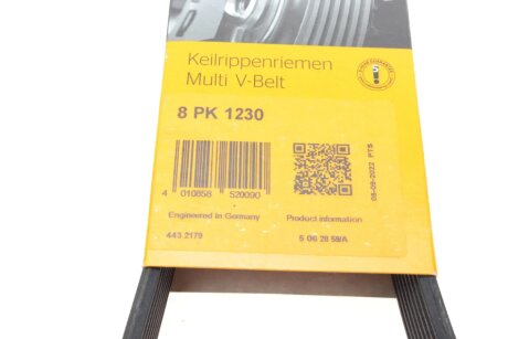 Приводной ремень генератора continental 8PK1230