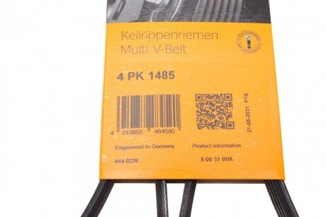 Привідний ремінь генератора continental 4PK1485