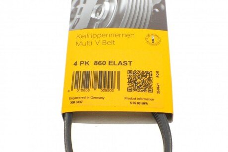 Привідний ремінь генератора continental 4PK860ELAST