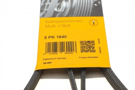 Привідний ремінь генератора continental 5PK1640