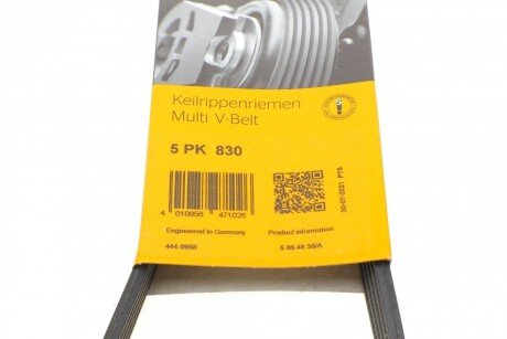 Привідний ремінь генератора continental 5PK830