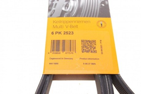 Приводной ремень генератора continental 6PK2523