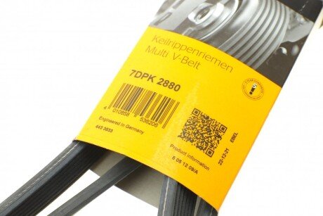 Привідний ремінь генератора continental 7DPK2880