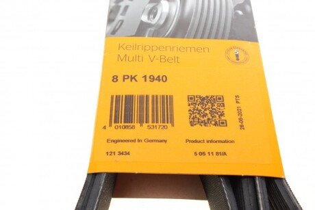 Привідний ремінь генератора continental 8PK1940