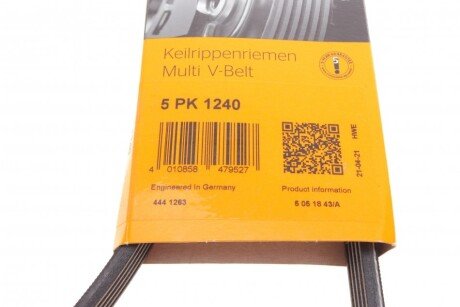 Приводной ремень генератора continental 5PK1240