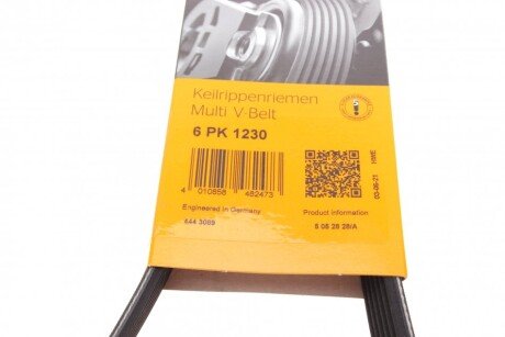 Приводной ремень генератора continental 6PK1230