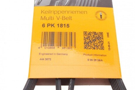 Приводной ремень генератора continental 6PK1815