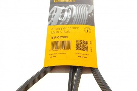 Привідний ремінь генератора continental 6PK2380