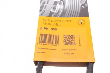 Привідний ремінь генератора continental 6PK900