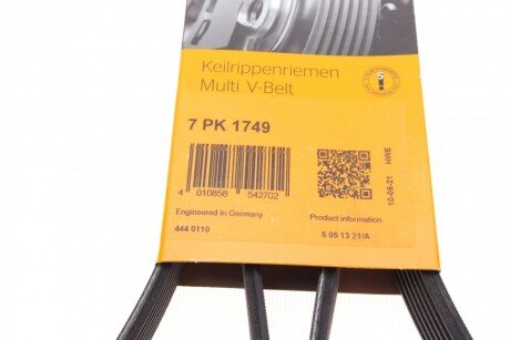 Приводной ремень генератора continental 7PK1749