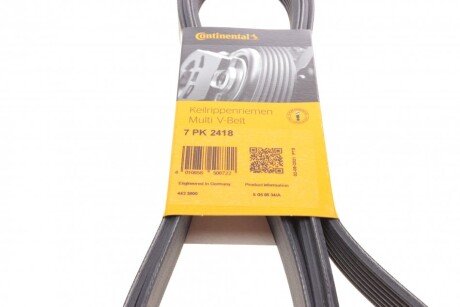 Приводной ремень генератора continental 7PK2418