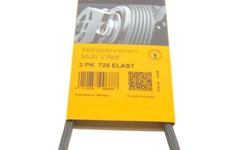 Ремінь поліклиновий continental 3PK725ELAST