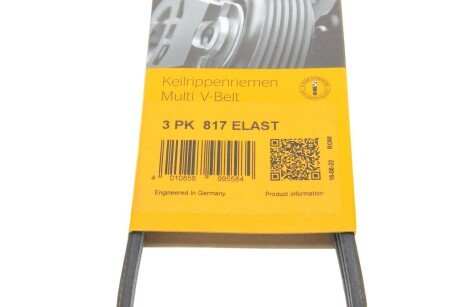 Ремінь поліклиновий continental 3PK817ELAST