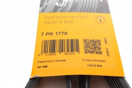 Приводной ремень генератора continental 7PK1770