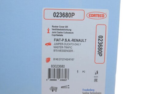 Прокладка крышки клапанной IVECO/RENAULT 8140.07/8140.23/8140.43/8140.47/8140.67/S8U corteco 023680P