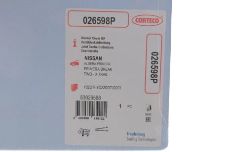 Прокладка клапанної кришки corteco 026598P