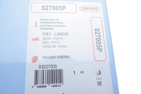 Прокладка кришки клапанів corteco 027005P