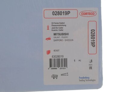 Прокладка піддону двигуна corteco 028019P