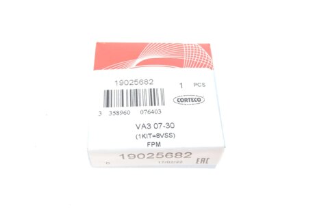 Комплект прокладок, стержень клапана corteco 19025682